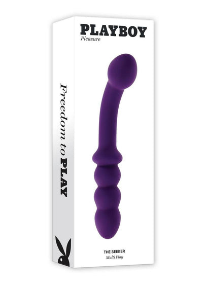 Playboy The Seeker Rechargeable Silicone Dual Vibrator - Purple