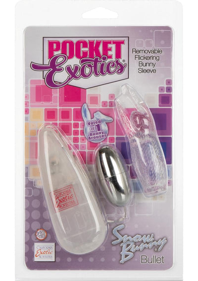 Pocket Exotics Snow Bunny Bullet - Clear - 4in