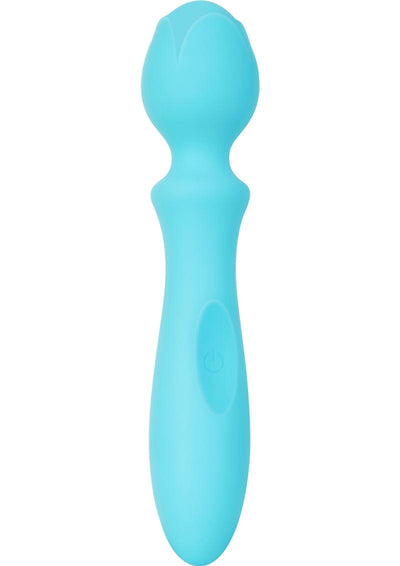 Pocket Wand Rechargeable Silicone Wand Massager - Aqua/Blue