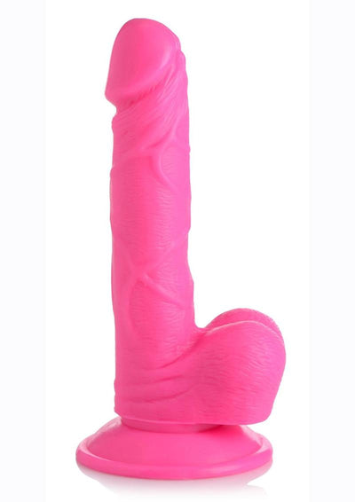 Pop Peckers Dildo with Balls - Pink - 6.5in