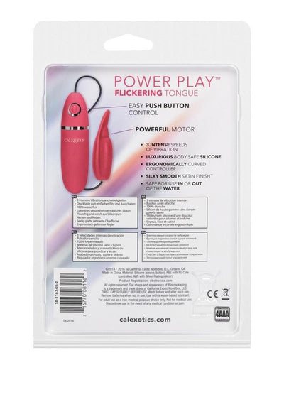 Power Play Flickering Tongue Silicone Massager Bullet