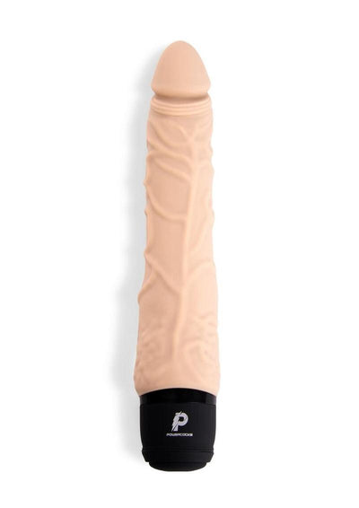 Powercocks Silicone Realistic Vibrator - Vanilla - 7in