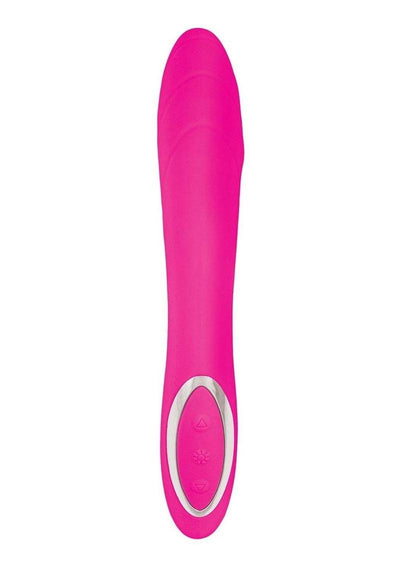 Princess Dynamic Heat Rechargeable Silicone Vibrator with Clitoral Stimulator