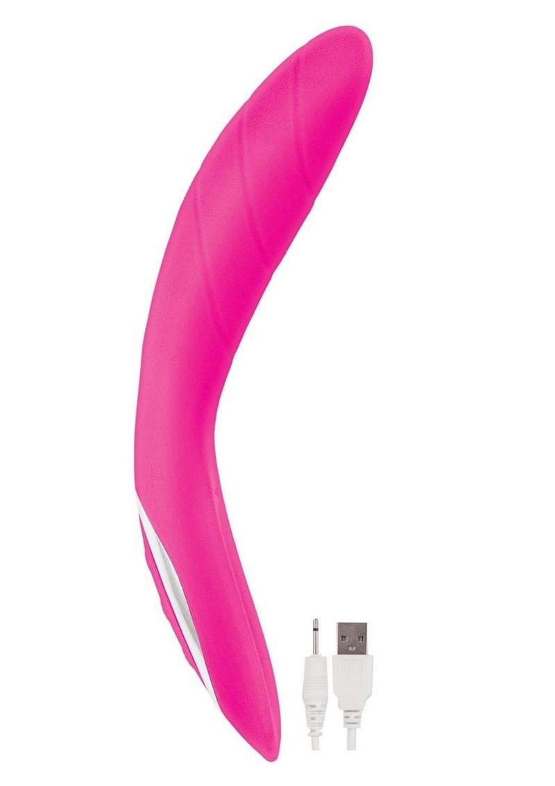 Princess Dynamic Heat Rechargeable Silicone Vibrator with Clitoral Stimulator