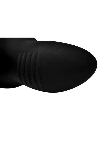 Prostatic Play Curved Rotating Silicone Prostate Plug with Remote