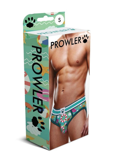 Prowler Beach Open Brief - Aqua/Green - Small