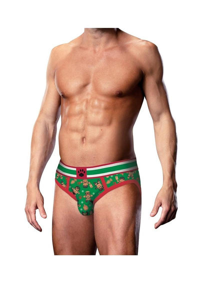 Prowler Gingerbread Brief - Green/Red - Medium