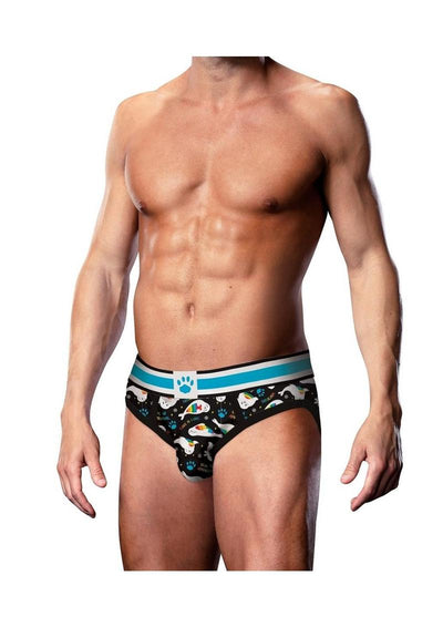 Prowler Seals Brief Lg Blk/Rnbw - Black/Multicolor - Large