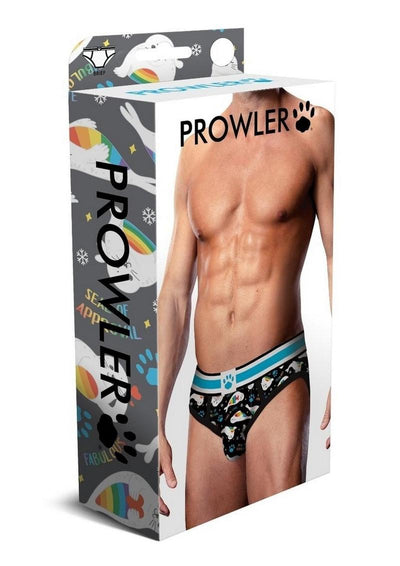 Prowler Seals Brief Lg Blk/Rnbw - Black/Multicolor - Large