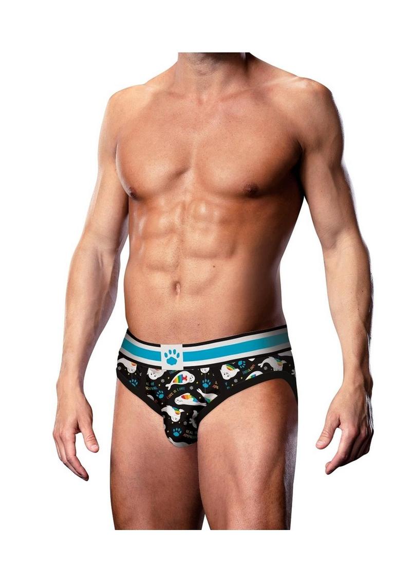 Prowler Seals Brief XL Blk/Rnbw - Black/Multicolor - XLarge