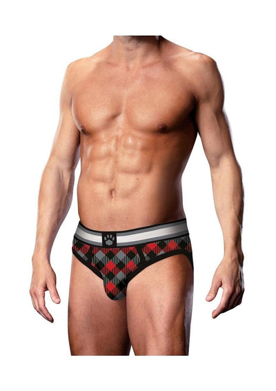 Prowler Tartan 1 Brief XX Blk/Red Fu23 - Black/Red - XXLarge