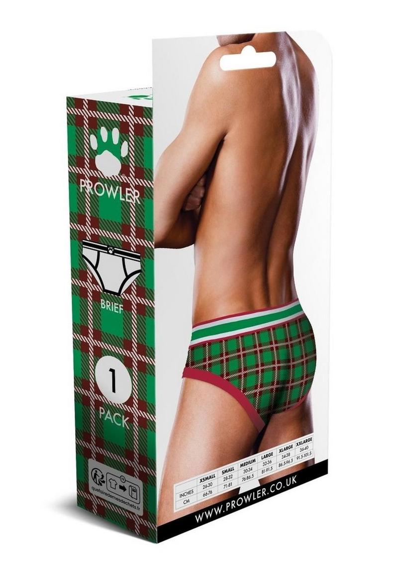 Prowler Tartan 2 Brief Sm Grn/Red Fw23