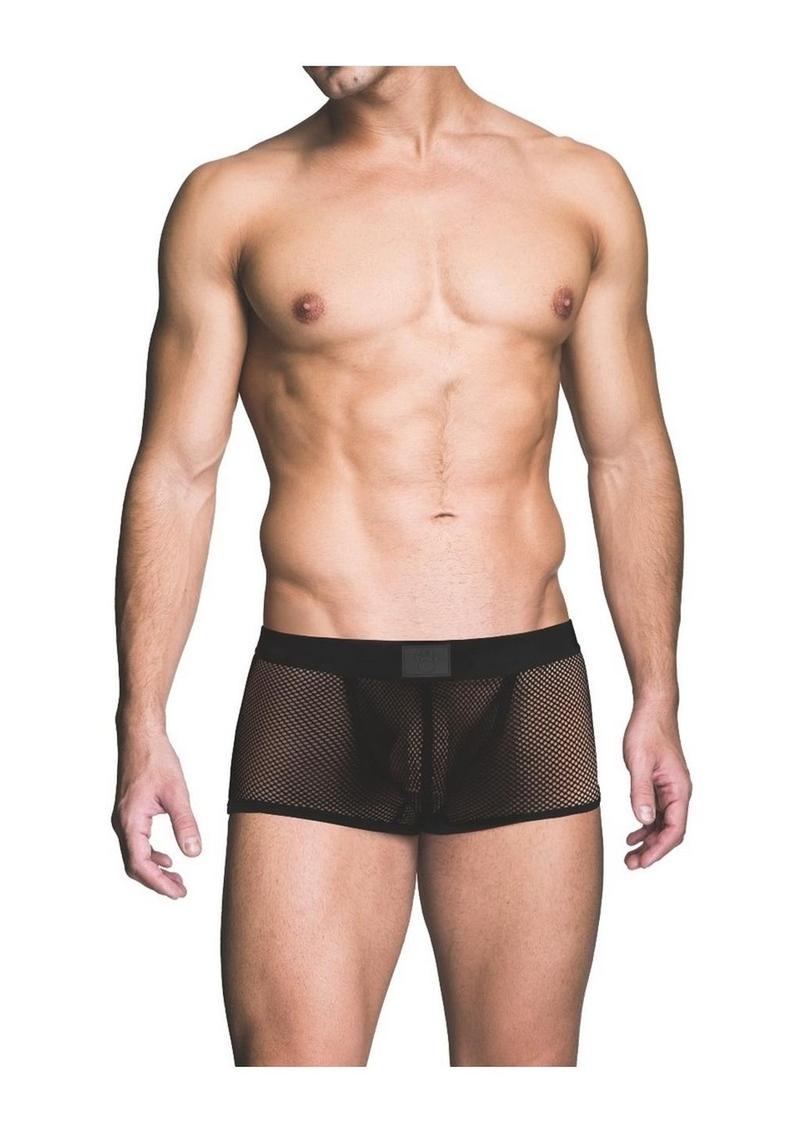 Prowler Red Fishnet Ass-Less Trunk - Black - Small