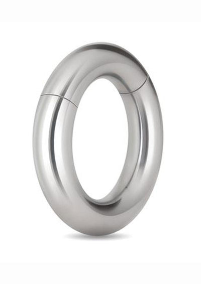 Prowler Red Stainless Steel Magnetic Cock Ring - Silver - 33mm