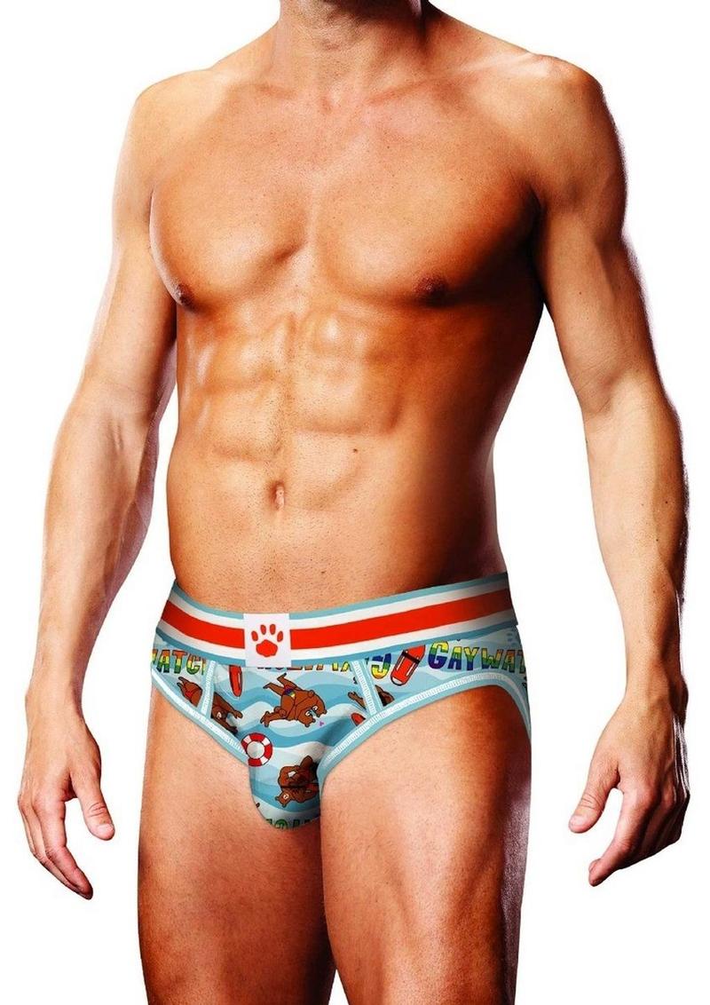 Prowler Gaywatch Bears Open Brief - Blue/Orange - XLarge