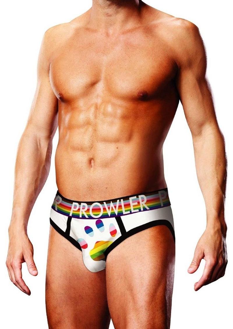 Prowler White Oversized Paw Brief - Multicolor/Rainbow/White - XXLarge