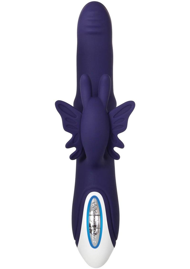 Put A Ring On It Rechargeable Silicone Vibrator with Sliding Shaft Ring