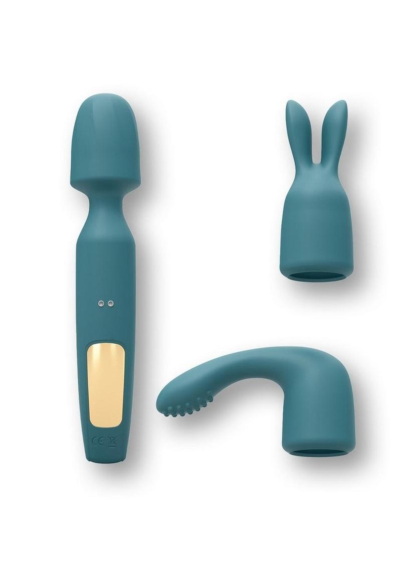 R-Evolution Rechargeable Silicone Rabbit Vibrator - Teal Me