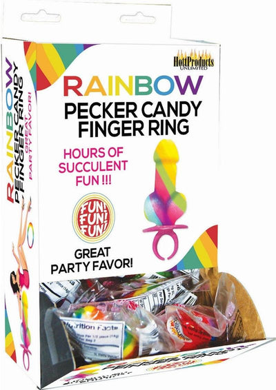 Rainbow Cock Ring Pop - 12 Per Display