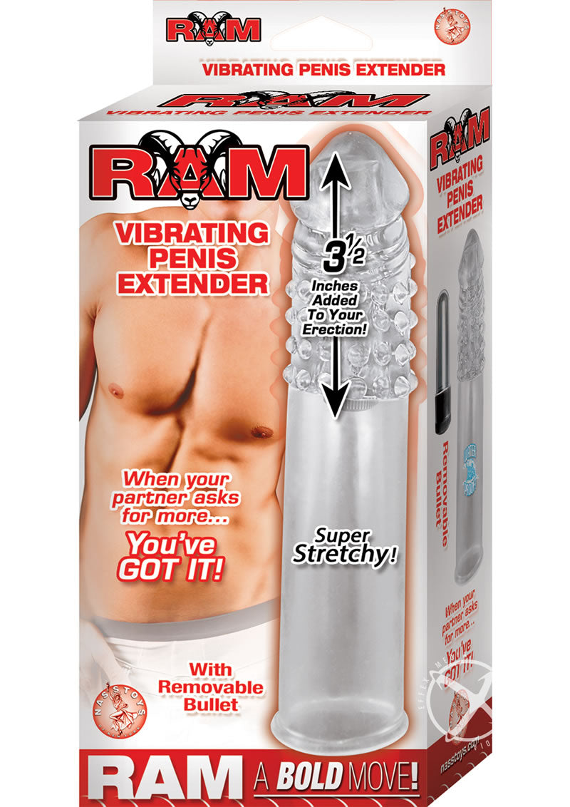 Ram Vibrating Penis Extender - Clear