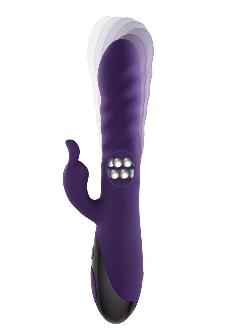 Rascally Rabbit Rechargeable Silicone Thrusting Rotating Vibrator