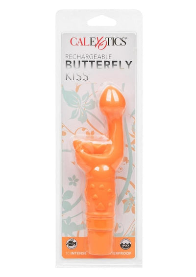 Rechargeable Butterfly Kiss G-Spot Rabbit Vibrator - Orange