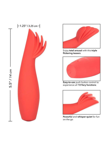 Red Hot Blaze Clitoral Stimulation Silicone Rechargeable Waterproof