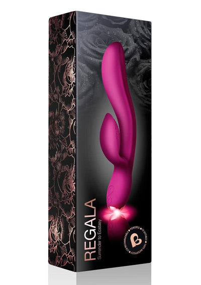 Regala Rabbit Silicone Rechargeable Rabbit Vibrator - Fuchsia/Purple