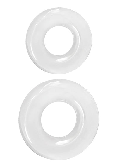 Renegade Double Stack Super Stretchable Cock Rings - Clear - Set Of 2