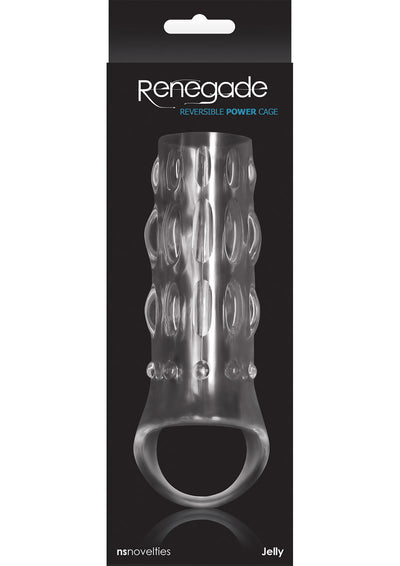 Renegade Reversible Power Cage Penis Sleeve - Clear