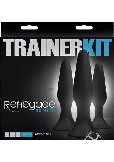 Renegade Sliders Trainer Anal Plugs - Black - Set Of 3