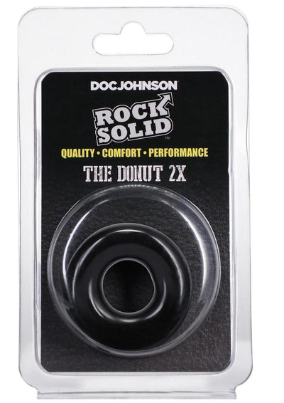 Rock Solid The 2x Donut Cock Ring - Black - XXLarge