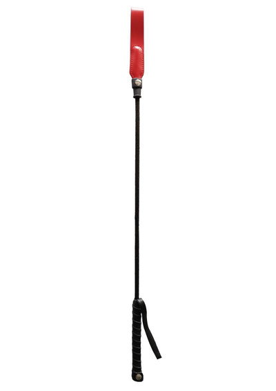 Rouge Fifty Times Hotter Long Riding Crop Slim Tip - Red - 24in