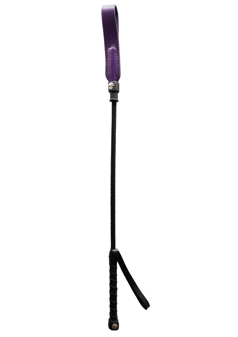 Rouge Fifty Times Hotter Short Riding Crop Slim Tip - Purple - 20in