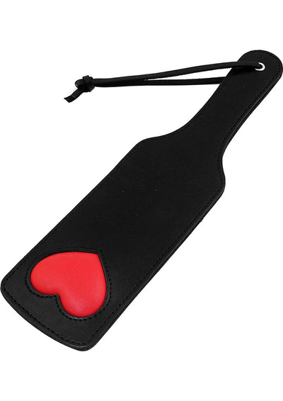 Rouge Leather Paddle with Heart - Black/Multicolor/Red