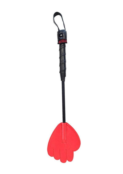 Rouge Mini Leather Hand Riding Crop - Red