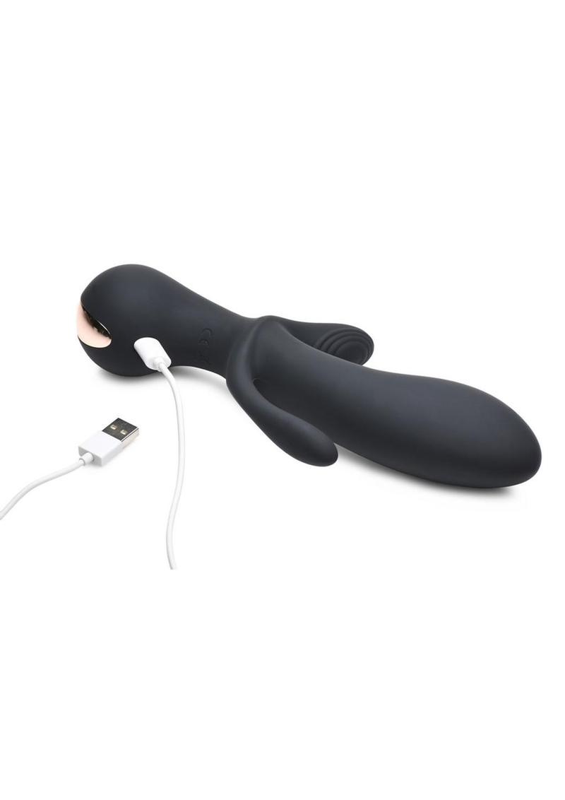 Rumblers 10x Triple Stim Silicone Rabbit Vibrator