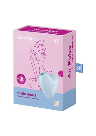 Satisfyer Cutie Heart Rechargeable Silicone Clitoral Stimulator - Blue