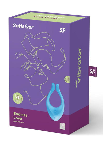 Satisfyer Endless Love Silicone Rechargeable Couples Vibrator - Blue/Turquoise