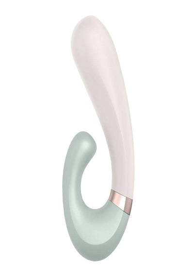 Satisfyer Heat Wave Silicone Warming Rabbit Vibrator - Green/Mint