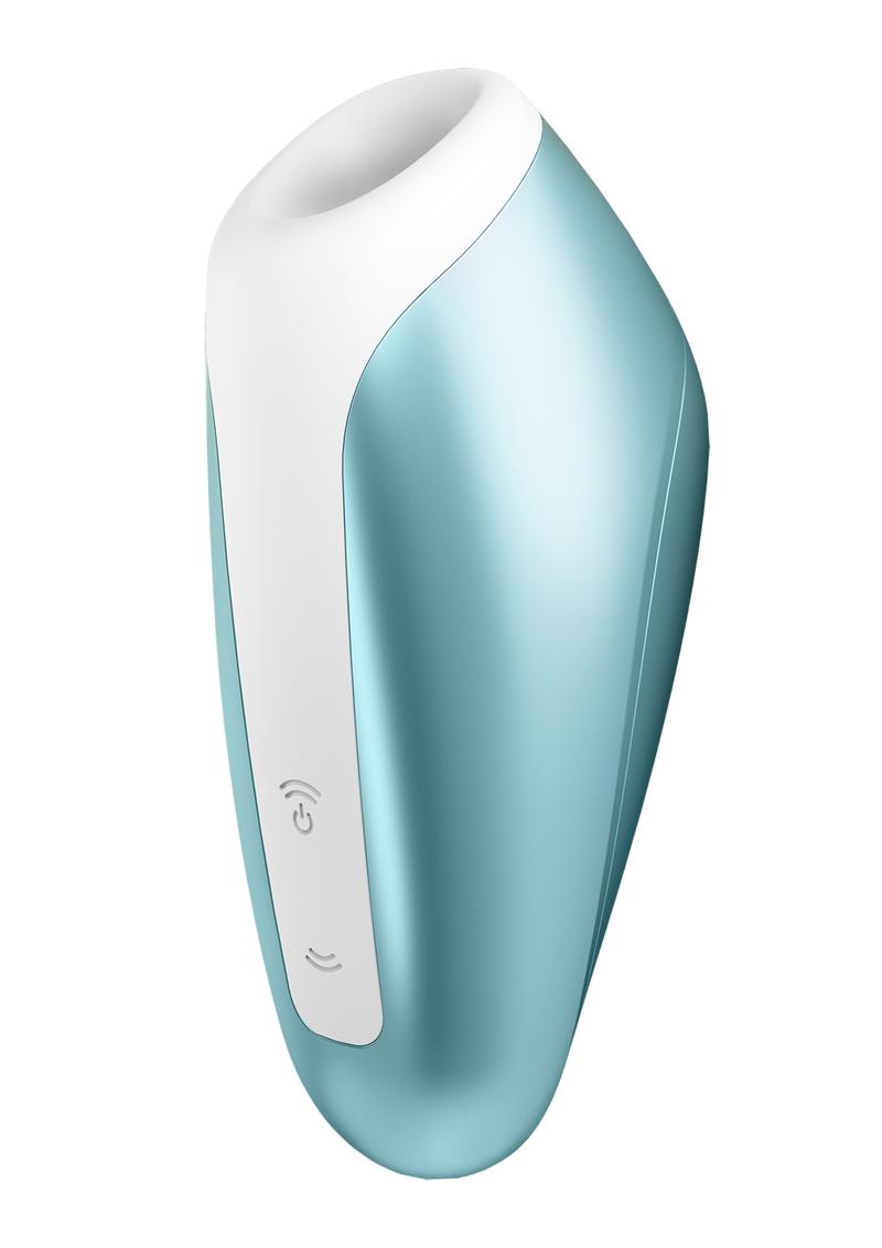 Satisfyer Love Breeze Rechargeable Silicone Clitoral Stimulator - Ice - Blue