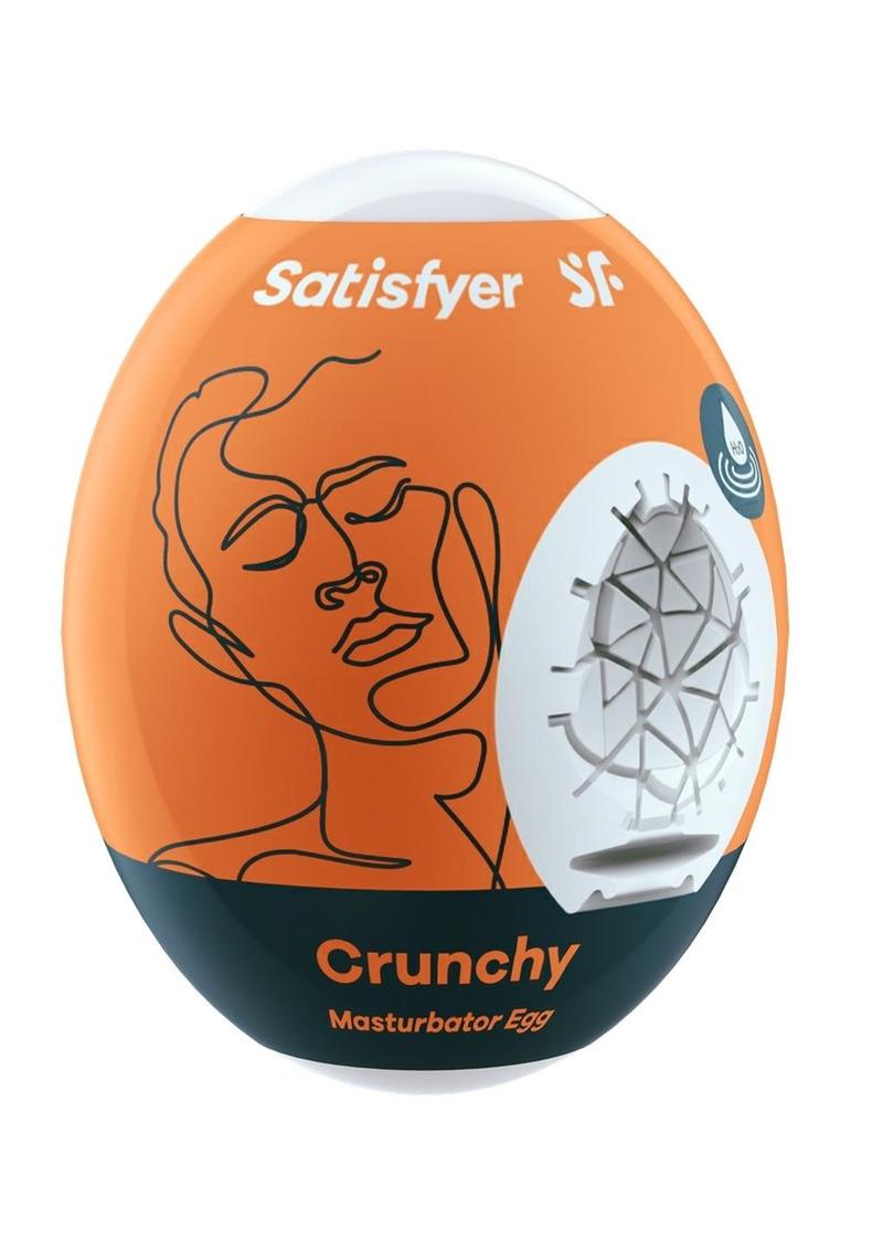 Satisfyer Masturbator Egg Single (Crunchy - Orange