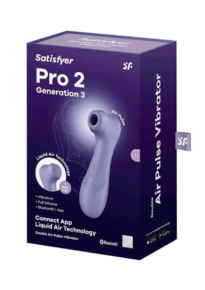 Satisfyer Pro 2 Generation 3 with Connect App Silicone Clitoral Stimulator - Lilac/Purple