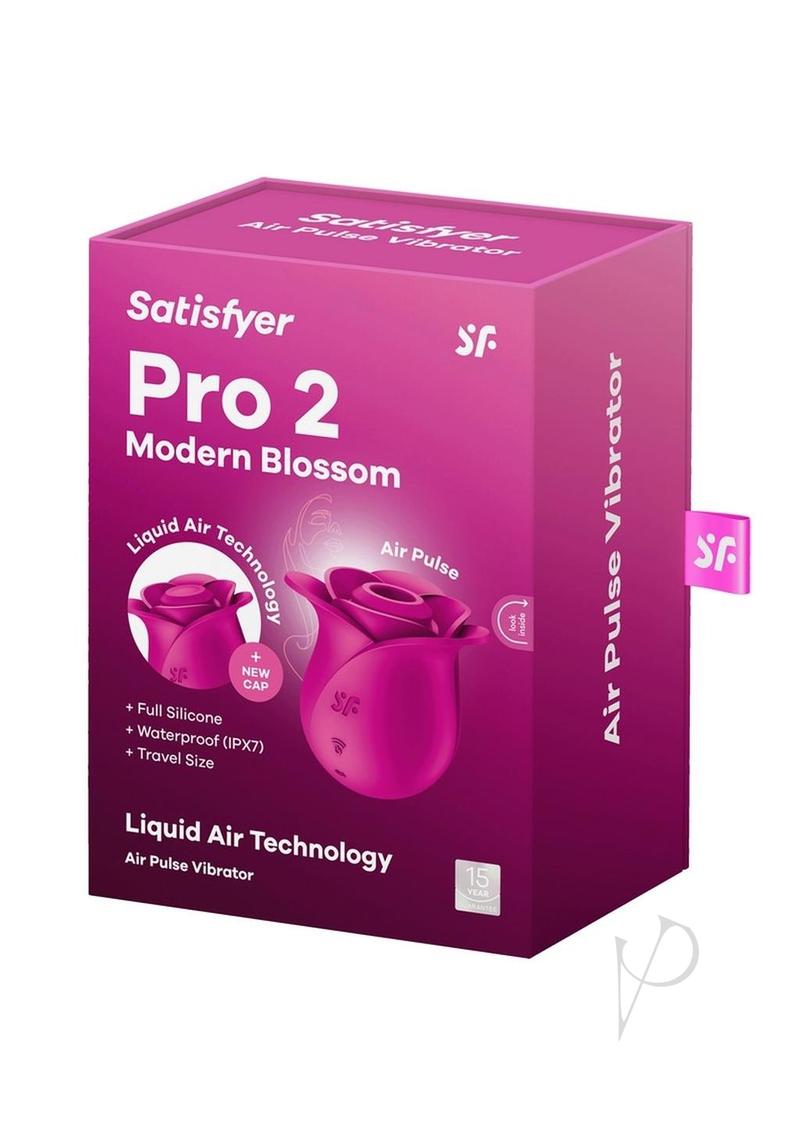 Satisfyer Pro 2 Modern Blossom Rechargeable Silicone Clitoral Stimulator - Red