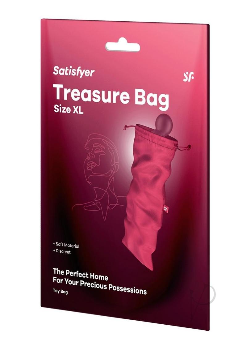 Satisfyer Treasure Bag Toy Storage - Pink - XLarge