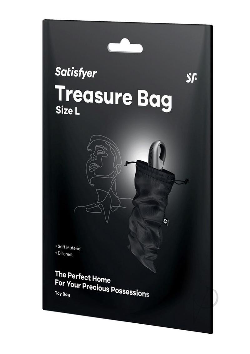 Satisfyer Treasure Bag Toy Storage - Black - Large