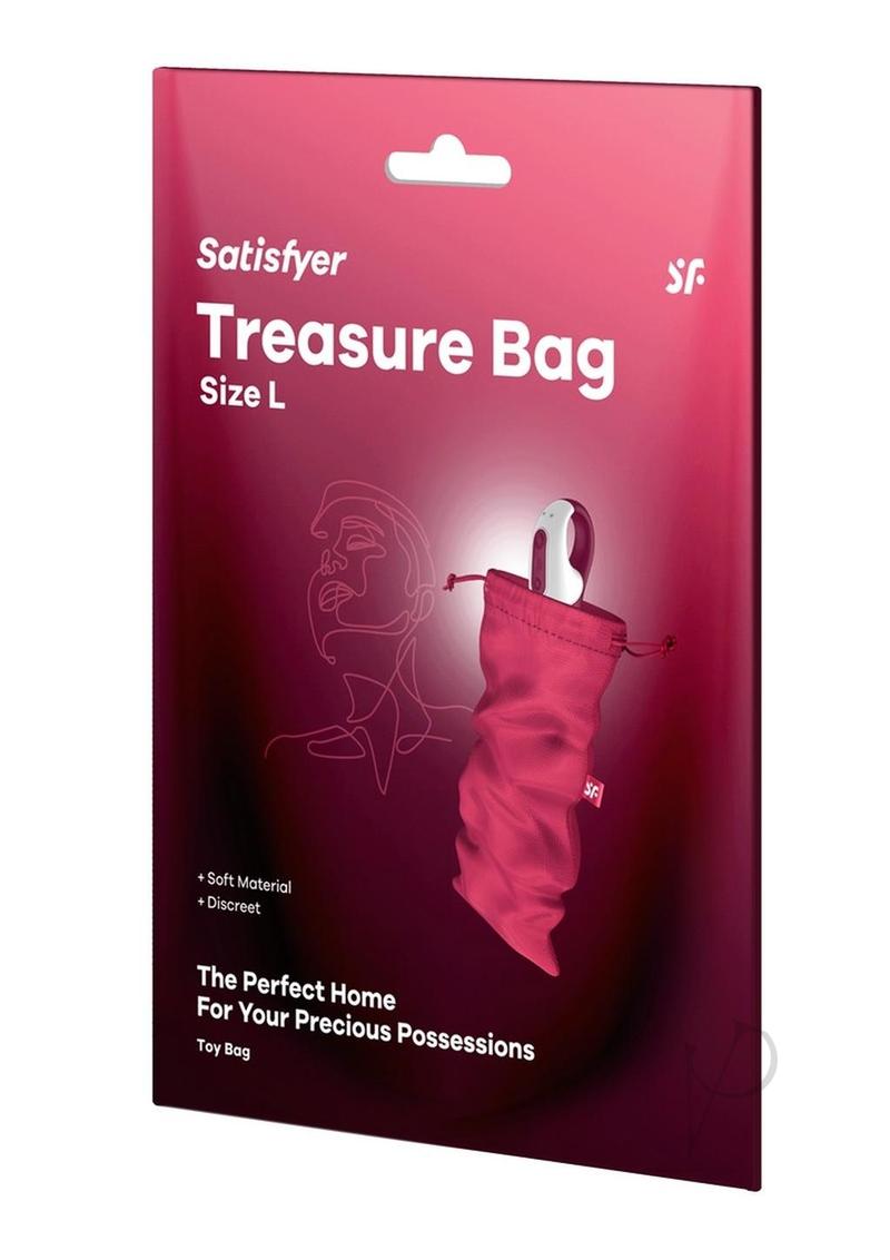 Satisfyer Treasure Bag Toy Storage - Pink - Large