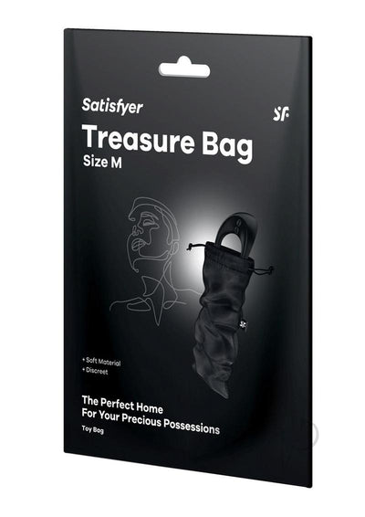 Satisfyer Treasure Bag Toy Storage - Black - Medium