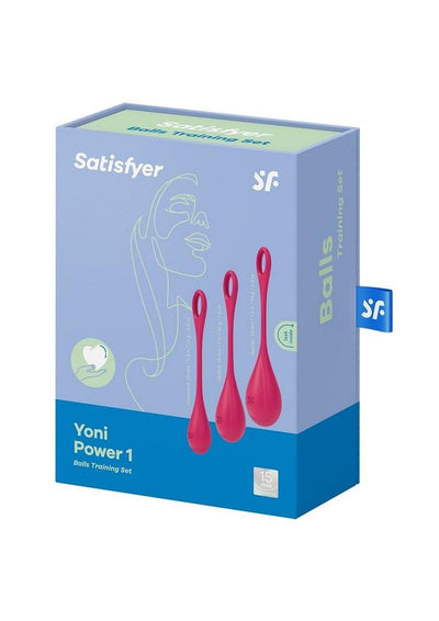 Satisfyer Yoni Power 1 Silicone Weighted Ben Wa Balls - Red - Set