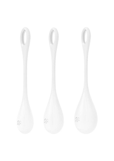 Satisfyer Yoni Power 1 Silicone Weighted Ben Wa Balls - White - Set